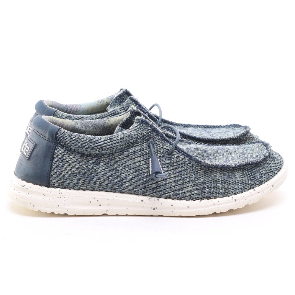 Hey Dude Textile Wally Sox Aqua Loafers & Slip-Ons Men 9 Blue/White - Picture 3 of 17
